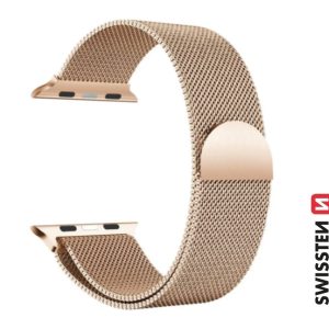 Swissten remienok pre Apple Watch, milánsky štýl, 38–41 mm, zlatý